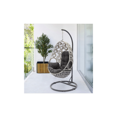 Samoa Hanging Garden Swing in Ecru Woven Resin – DCB GARDEN