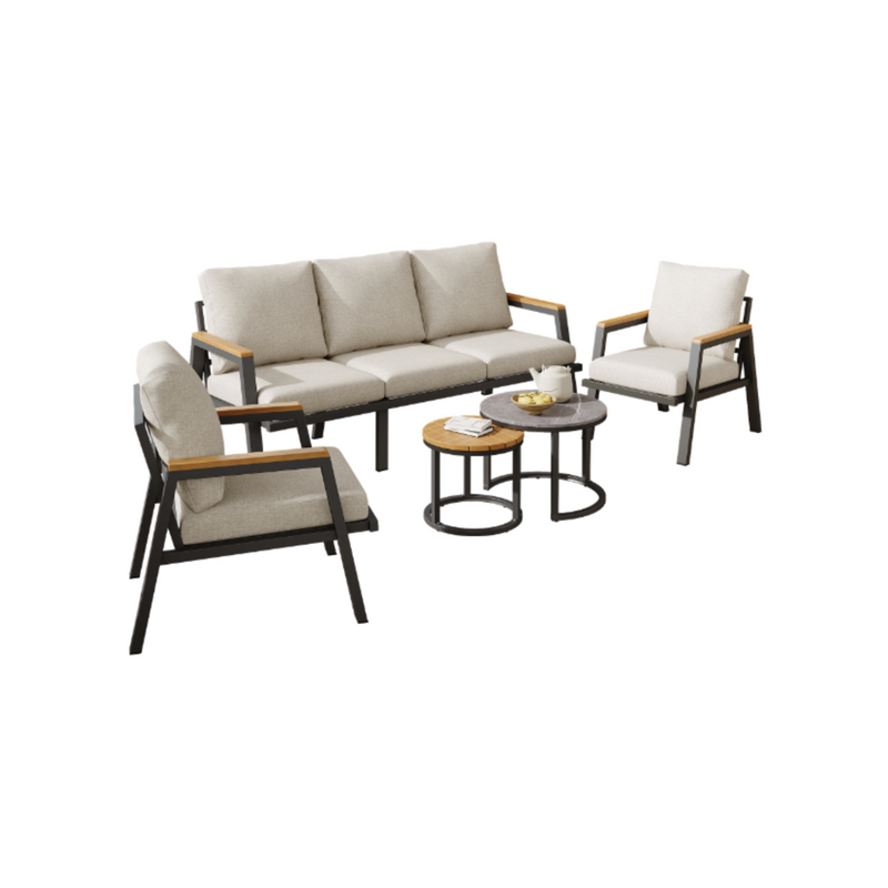 Modular Galvanised Steel Garden Set, 5 Seater