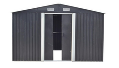 Grey Galvanised Steel Garden Shed 12.5 m²