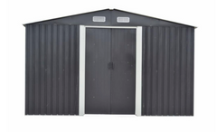 Grey Galvanised Steel Garden Shed 12.5 m²
