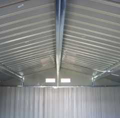 Wood-Effect Metal Garden Shed