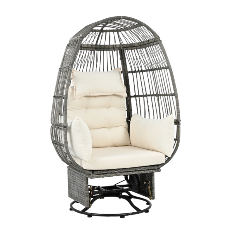 Woven Resin Hanging Chair – 360° Rotation and Tilt Function