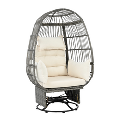 Woven Resin Hanging Chair – 360° Rotation and Tilt Function