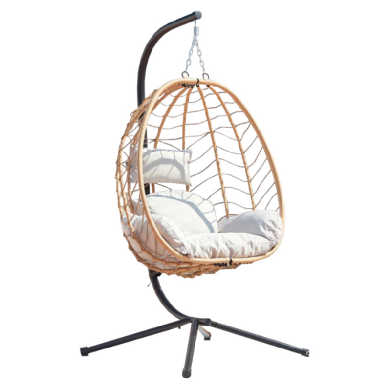 LIMA Beige Resin & Steel Hanging Chair