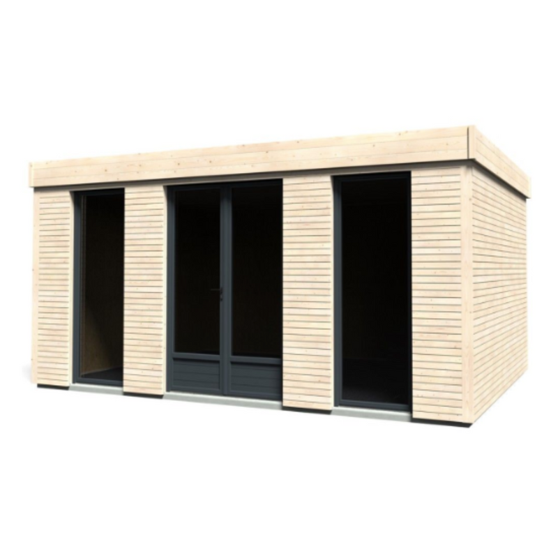 Semi-Habitable Garden Shed with Flat Roof