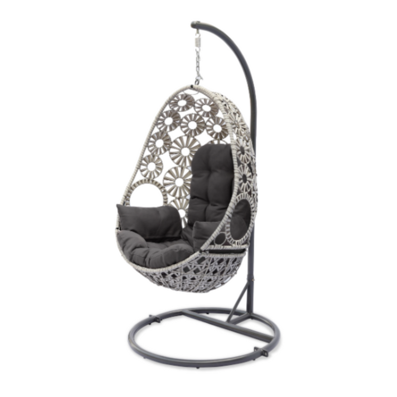 Samoa Hanging Garden Swing in Ecru Woven Resin – DCB GARDEN